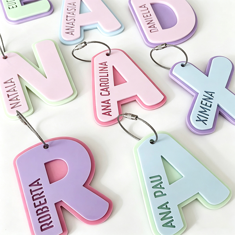 Resin Art Alphabet - سلسلة مفاتيح مخصصة بحروف مجوفة، قلادة