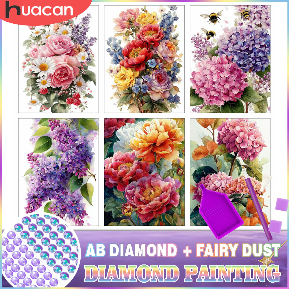 Resin Art Rose - طقم رسم بالألماس من HUACAN، زهرة