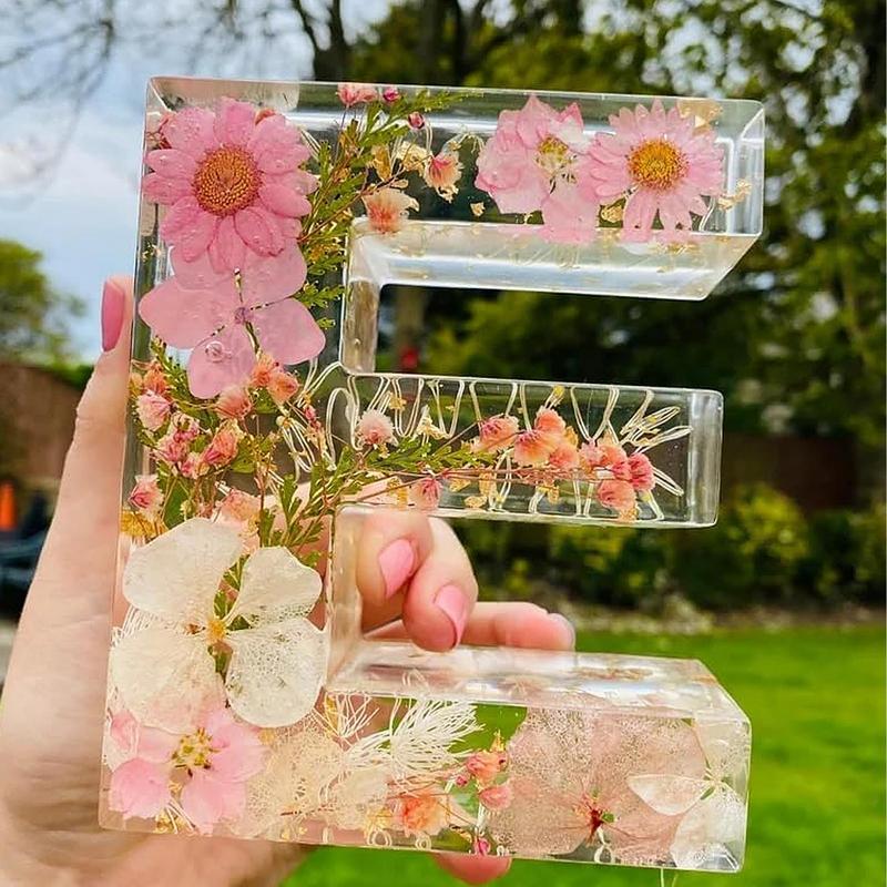 Resin Art Alphabet - مصباح راتينج مزخرف مكون من 26