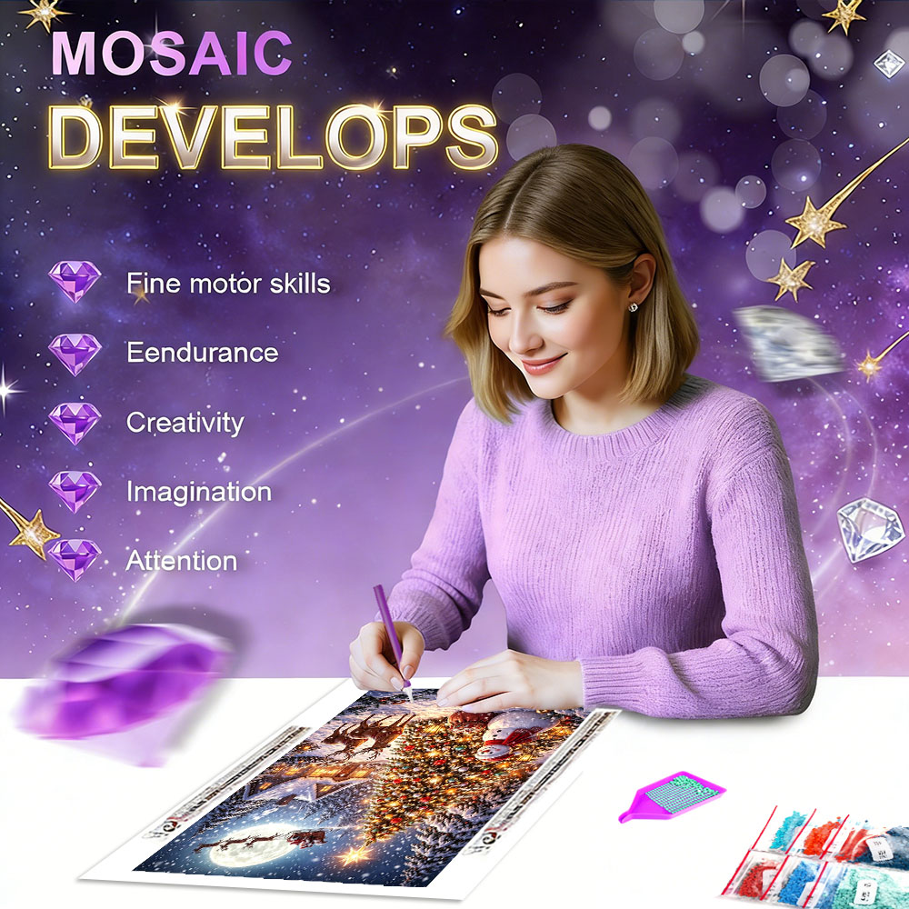 لوحة فنية ماسية من HUACAN بتصم - مراجعة Resin Art Wallpaper وسعره
